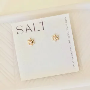 Gold Snowflake Studs