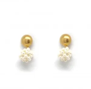 Habana Paris Micro Pearls Ball Earrings