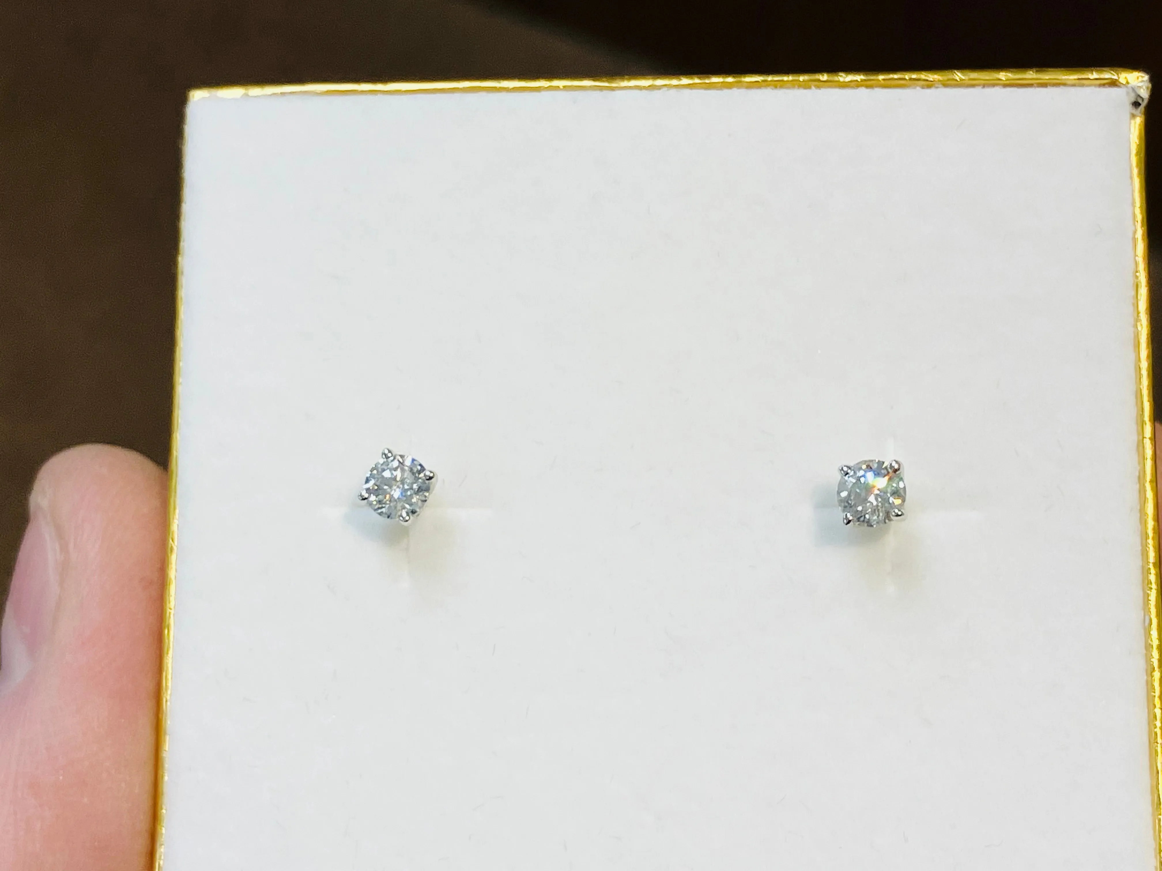 Half Carat Natural Diamond Earrings