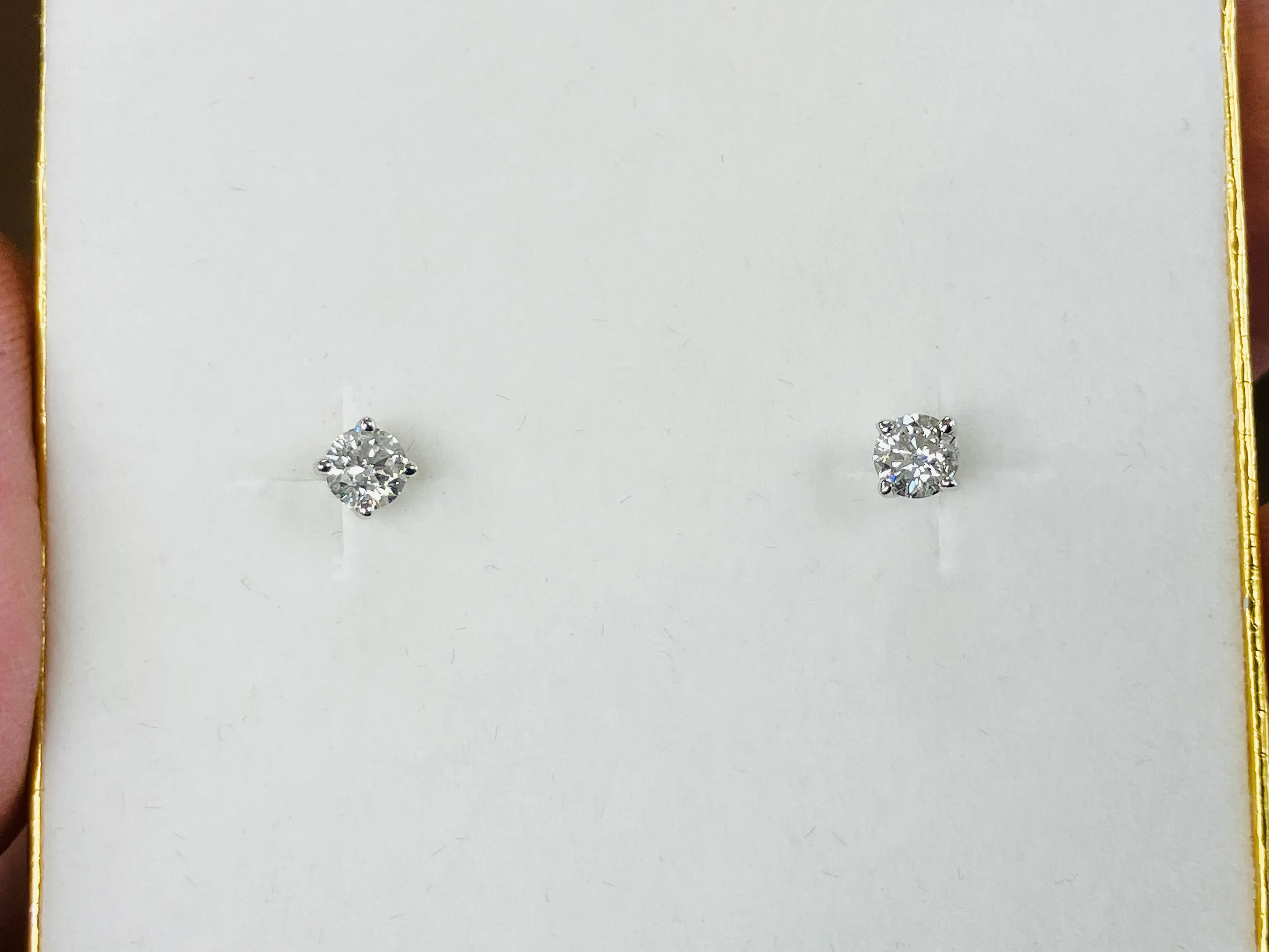 Half Carat Natural Diamond Earrings