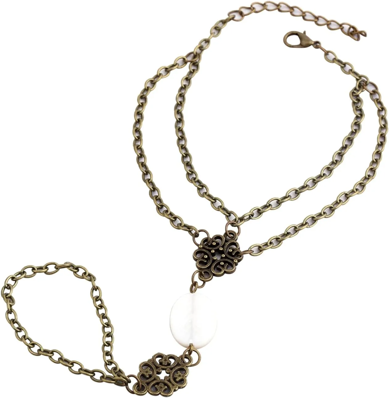 Hand Bracelet, Bronze Slave Bracelet Shell Hollow Carved National Style Alloy Bracelets