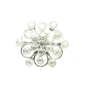 Handmade Sterling Silver Nose pin With White Stones for women in Twisted style