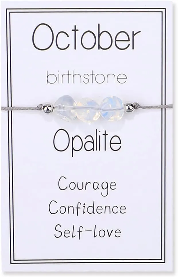 Harry and Henry Birthstone Crystal Beads Bracelets Healing Bracelets for Women Natural Stone Bracelet Anxiety Relief Bracelets Zodiac Month Bracelet for Birthday Gifts