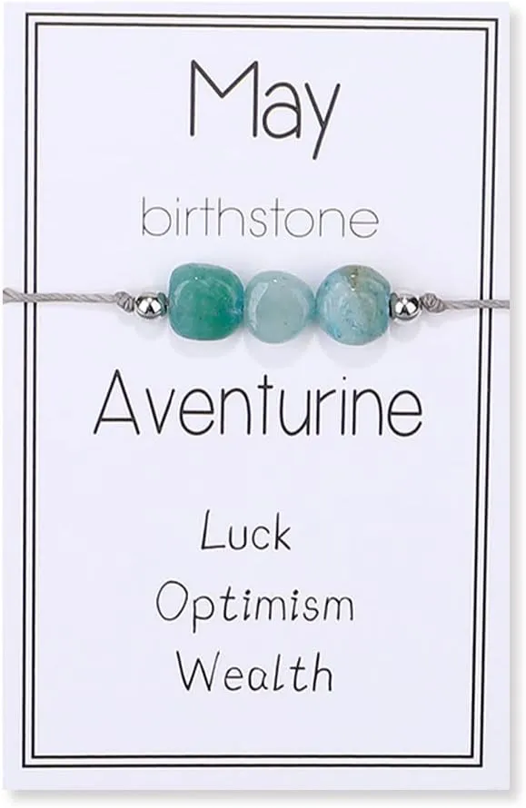 Harry and Henry Birthstone Crystal Beads Bracelets Healing Bracelets for Women Natural Stone Bracelet Anxiety Relief Bracelets Zodiac Month Bracelet for Birthday Gifts