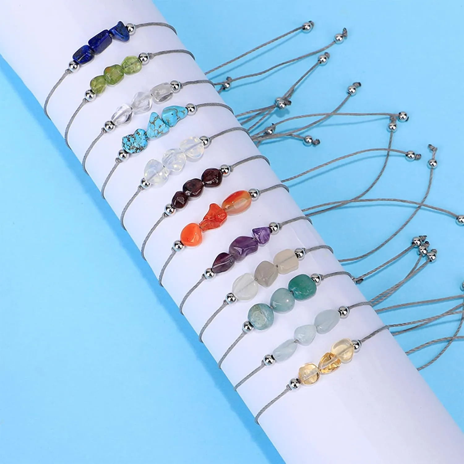 Harry and Henry Birthstone Crystal Beads Bracelets Healing Bracelets for Women Natural Stone Bracelet Anxiety Relief Bracelets Zodiac Month Bracelet for Birthday Gifts