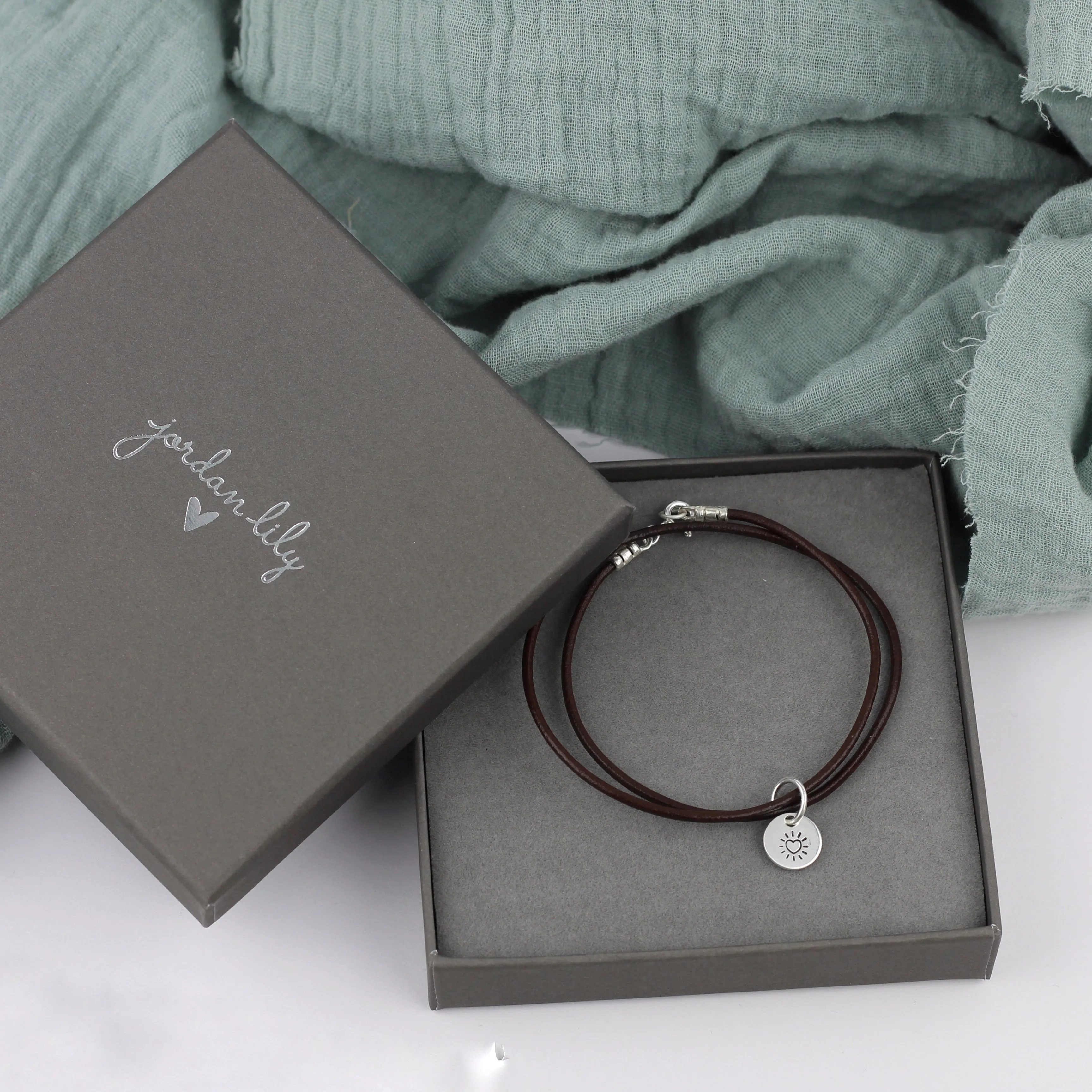 Heart Burst Leather Bracelet