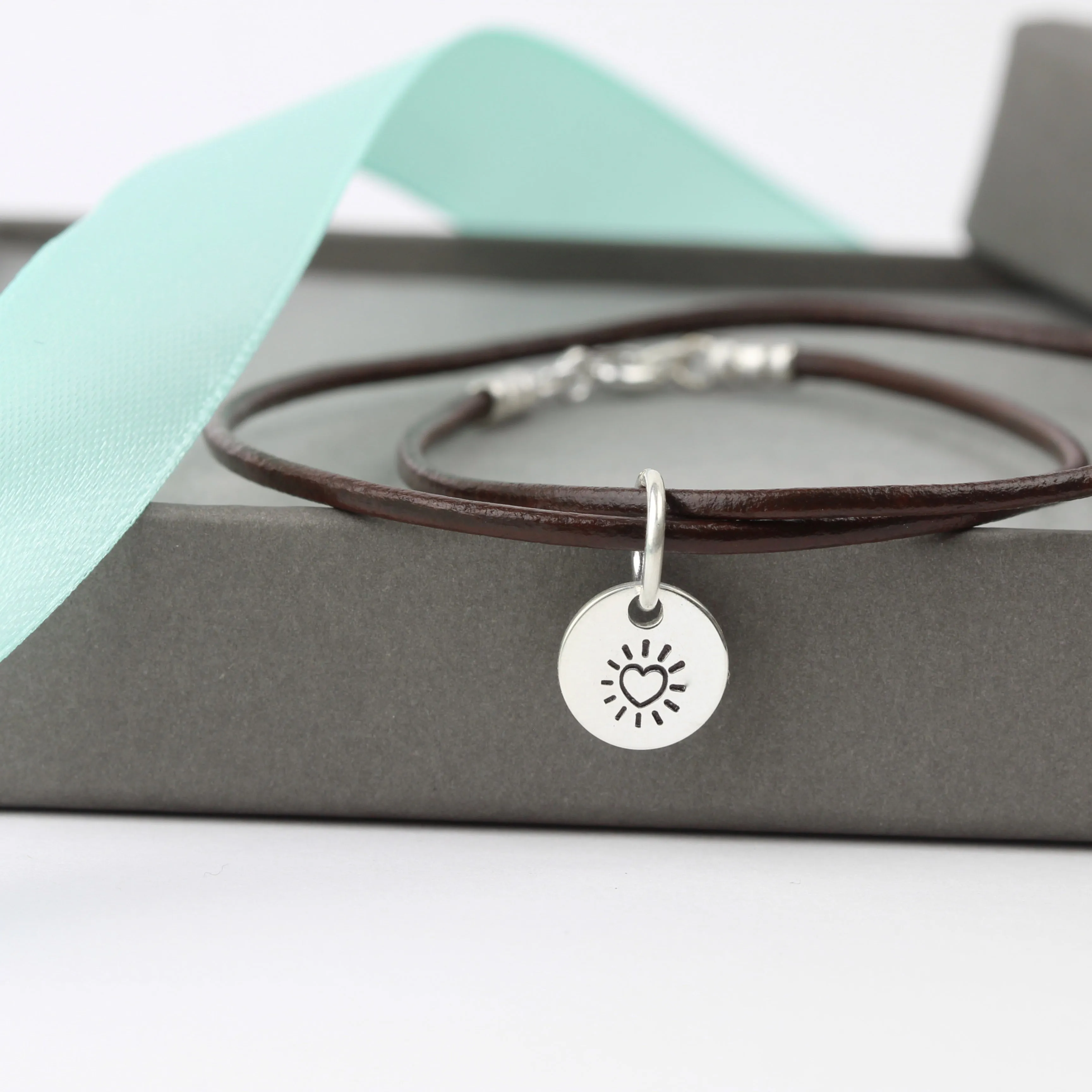 Heart Burst Leather Bracelet