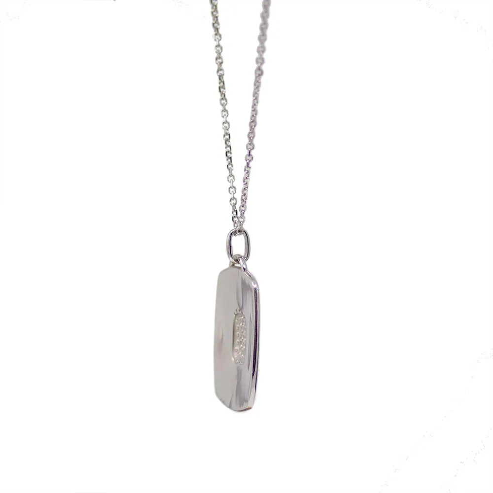 High Polish Cushion Diamond Pendants