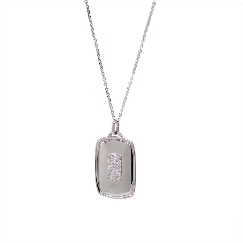 High Polish Cushion Diamond Pendants
