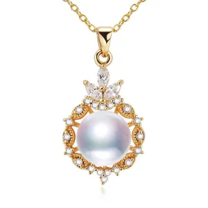 High Quality Pearl Necklace Classic 100% Natural Pearl 14k Gold Filled Women