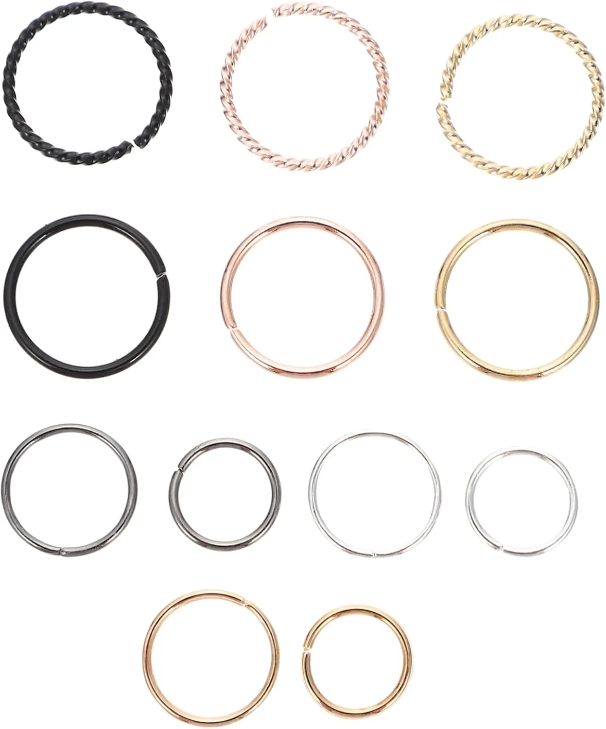 Homoyoyo 2 Sets Non Piercing Nose Rings Decorative Hoops for Daily Wear and Special Occasions Comfortable Clip Design Present for Birthdays and Anniversaries Total