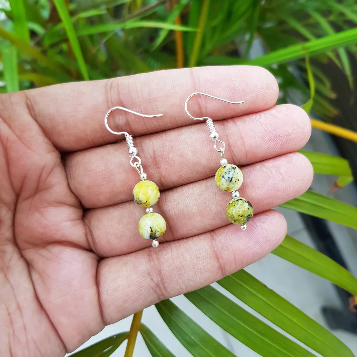 Imeora Serpentine 8mm Natural Stone Earrings