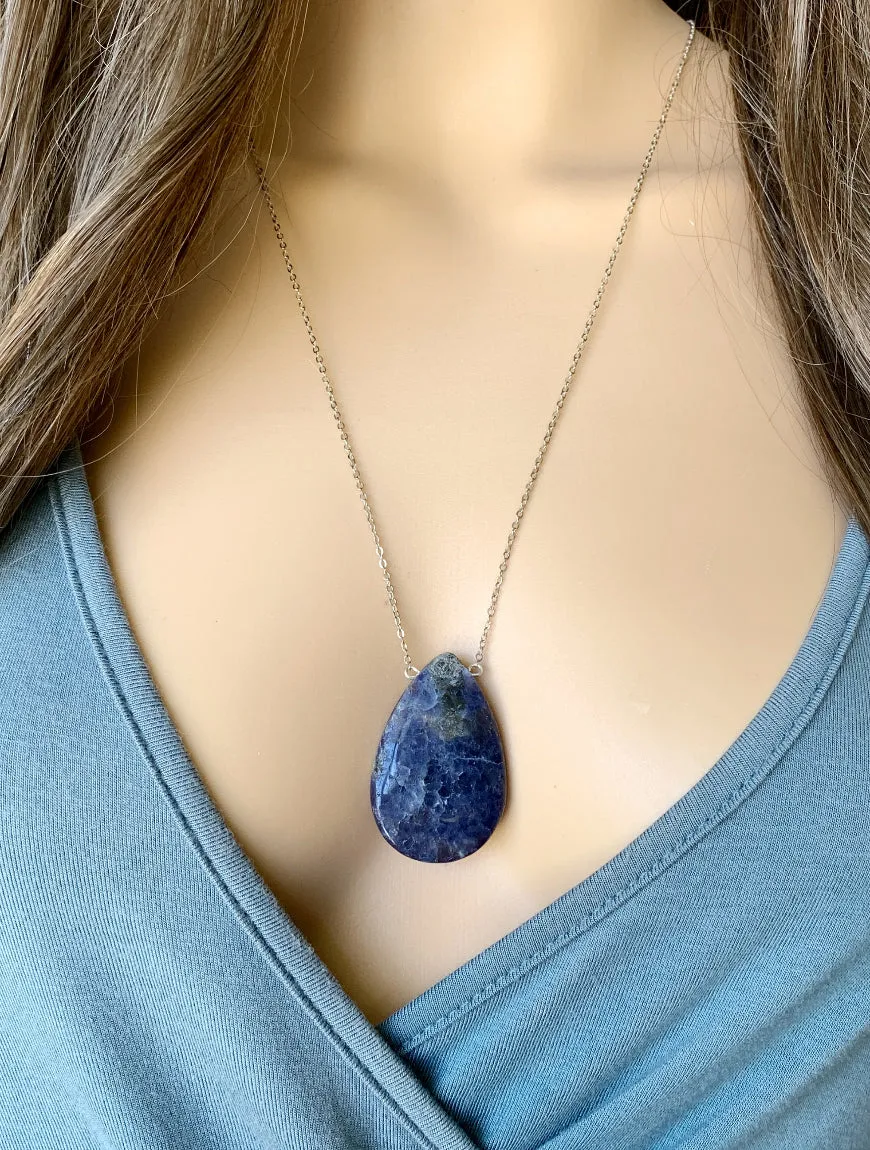 Iolite Crystal Necklace