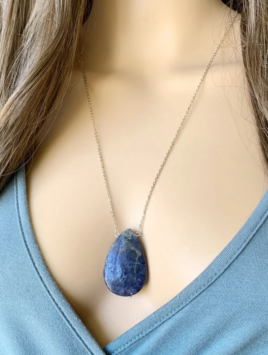 Iolite Crystal Necklace