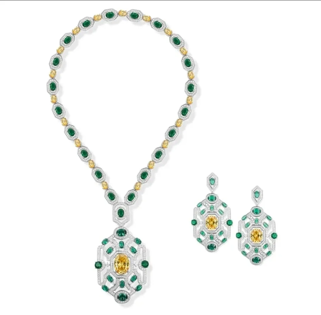 Italian Luxury Necklace Zirconite. 840N107