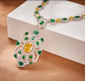 Italian Luxury Necklace Zirconite. 840N107