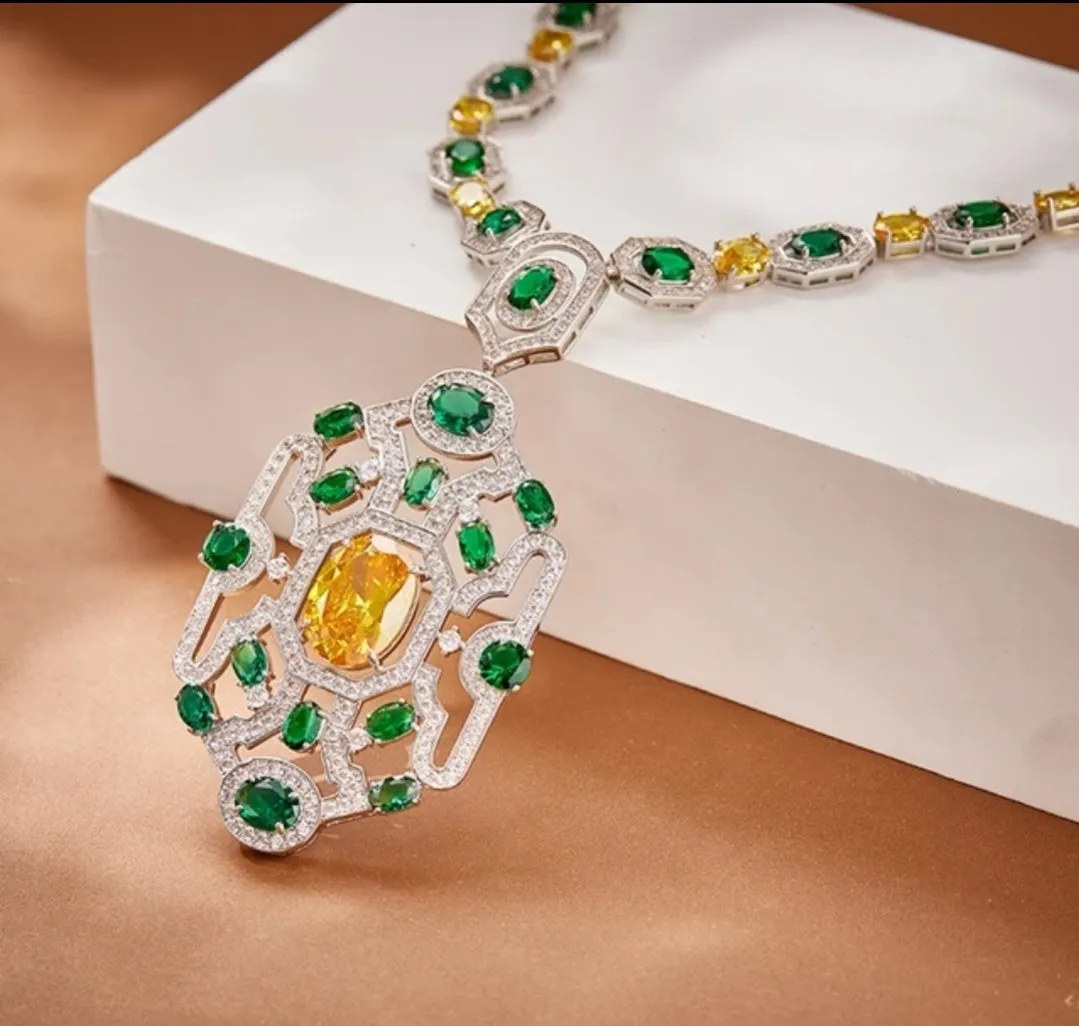 Italian Luxury Necklace Zirconite. 840N107