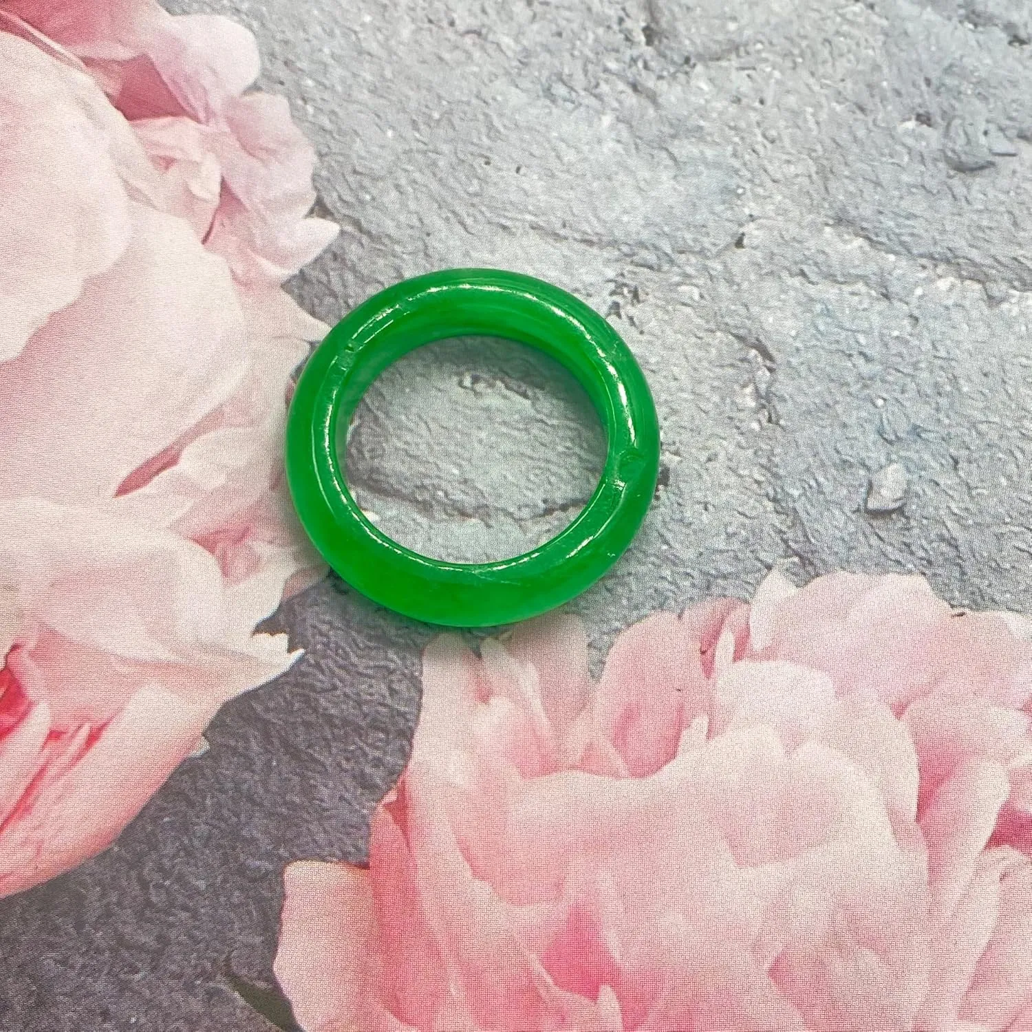 Jade Ring for Women - Good Luck Green Jade Jewelry Size 5-10