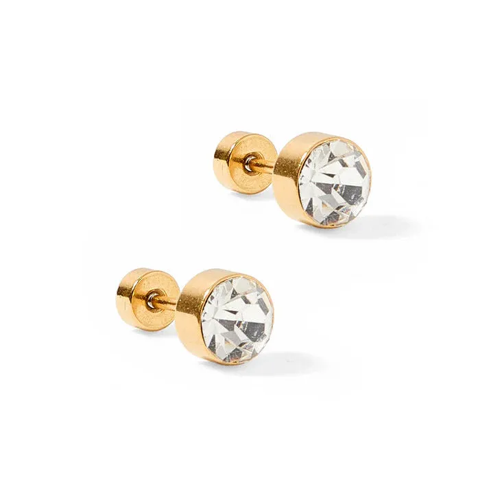 Juliet Screwback studs - Clear