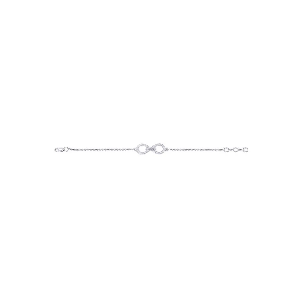 Kaj Fine Jewellery Infinity Diamond Chain Bracelet in 14KT White Gold