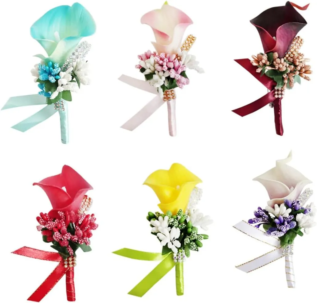 KESYOO 2 pcs groom corsage keepsake boutonniere groom flower bridal boutonniere flower boutonniere pin calla lilly boutonniere wedding boutonniere groom boutonniere bride prom bouquet