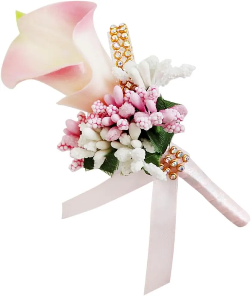KESYOO 2 pcs groom corsage keepsake boutonniere groom flower bridal boutonniere flower boutonniere pin calla lilly boutonniere wedding boutonniere groom boutonniere bride prom bouquet