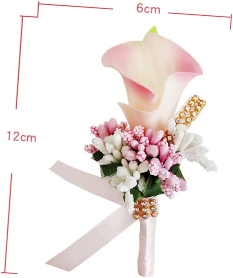 KESYOO 2 pcs groom corsage keepsake boutonniere groom flower bridal boutonniere flower boutonniere pin calla lilly boutonniere wedding boutonniere groom boutonniere bride prom bouquet