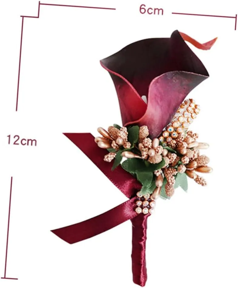 KESYOO 2 pcs groom corsage keepsake boutonniere groom flower bridal boutonniere flower boutonniere pin calla lilly boutonniere wedding boutonniere groom boutonniere bride prom bouquet
