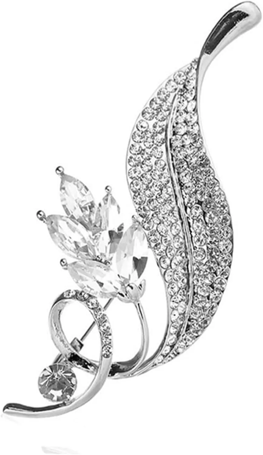Ladies' Beautiful Brooch Women Silver BroochCharm Gold Silver Brooch Dress Coat AccessoriesLadies Cute Flower Pin Clothing Accessories