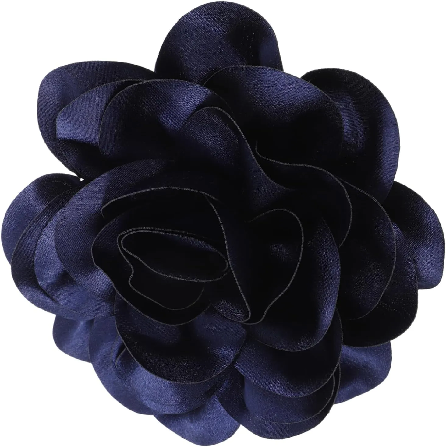 Large Fabric Flower Brooch Pin for Women Elegant Floral Decoration for Clothing Handmade Satin Accessory for Birthdays and Special Events