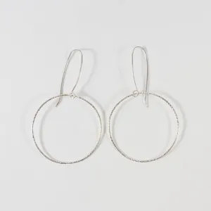 Large New Moon Earrings in Sterling Silver