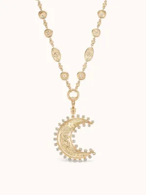 Large Southwestern Moon & Sun Necklace