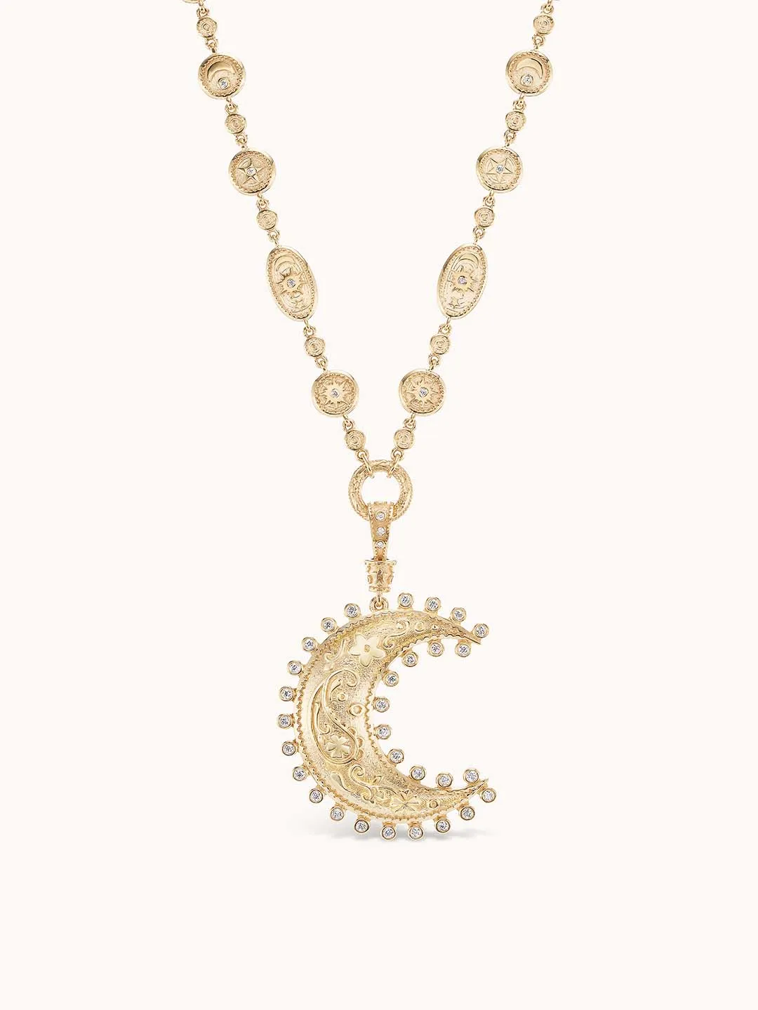 Large Southwestern Moon & Sun Necklace