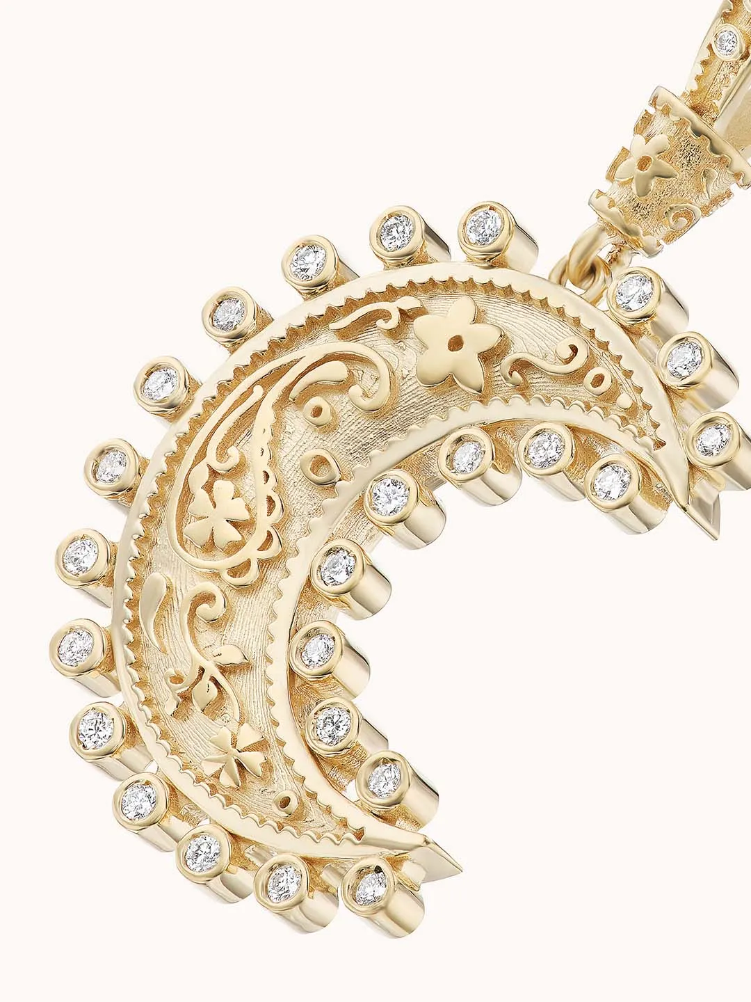 Large Southwestern Moon Charm