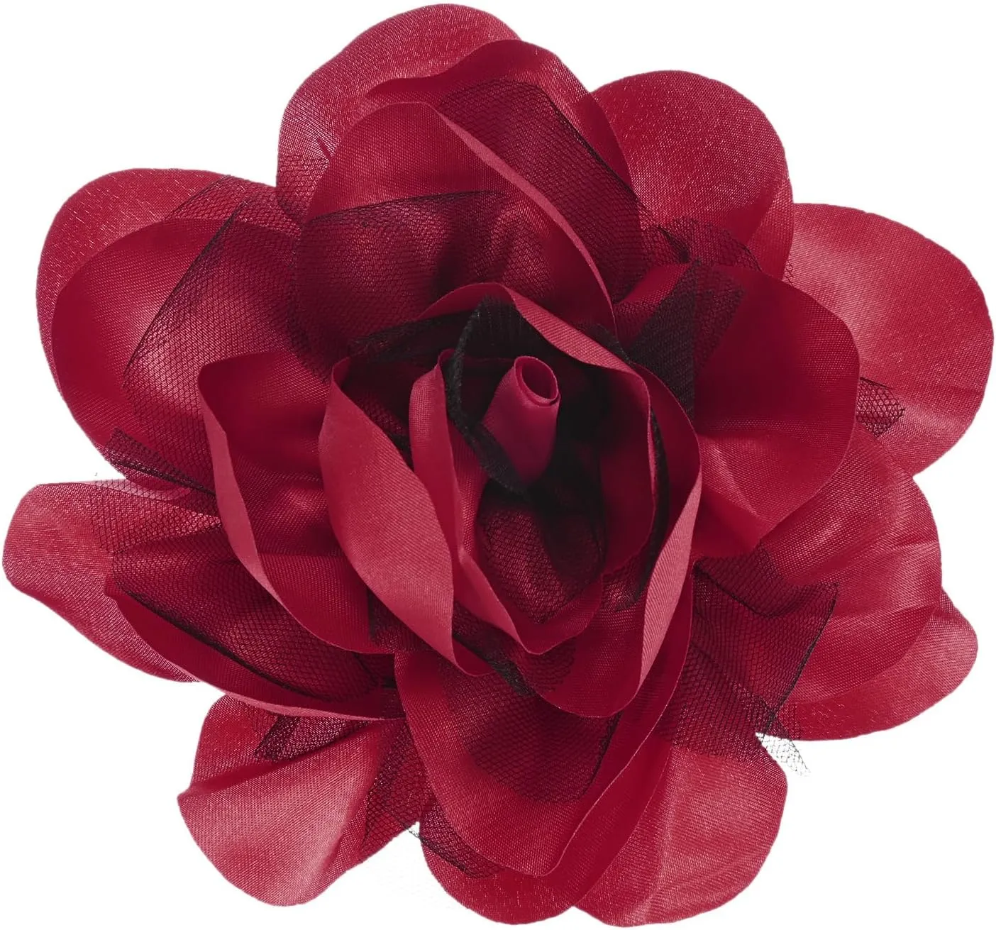 Large Women's Brooches Lapel Pin, Lapel Pins Dainty Satin Fabric Big Camellia Flower Hair Clip Dancer Pin Up for Hats/Parties/Clothes