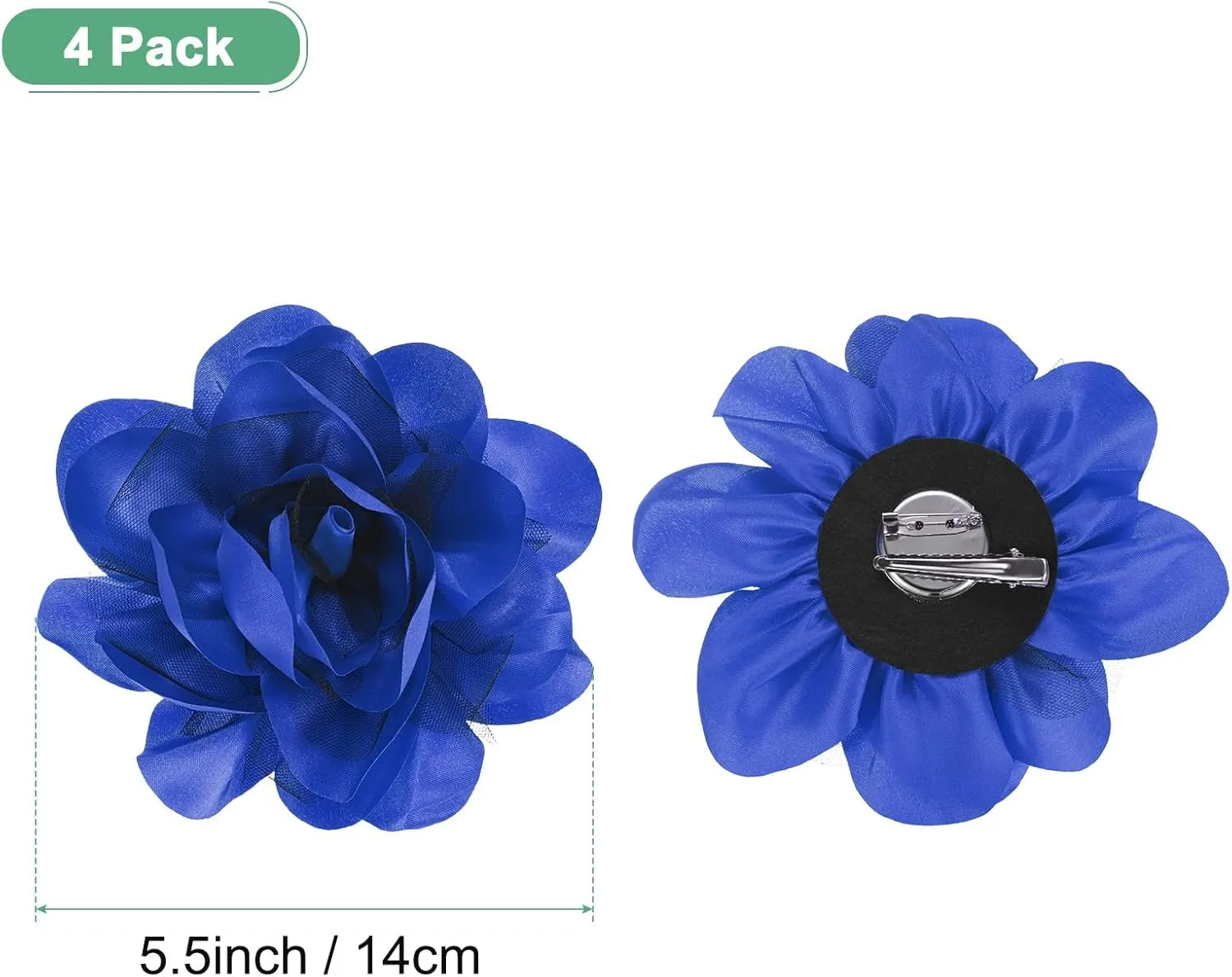 Large Women's Brooches Lapel Pin, Lapel Pins Dainty Satin Fabric Big Camellia Flower Hair Clip Dancer Pin Up for Hats/Parties/Clothes/Jewelry