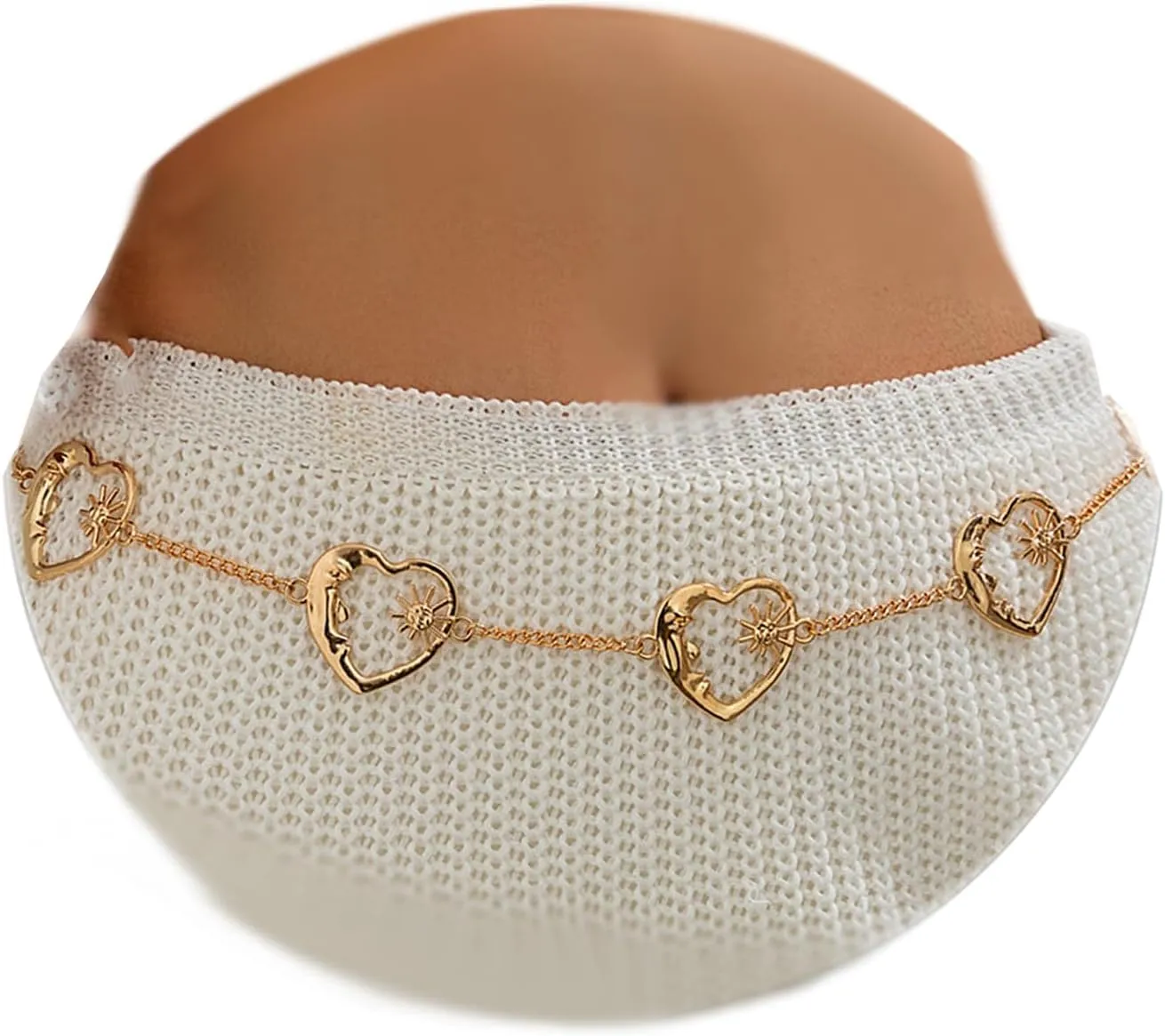 Layered Belly Chain Gold Waist Chains for Women Adjustable Summer Beach Body Jewelry for Dress
