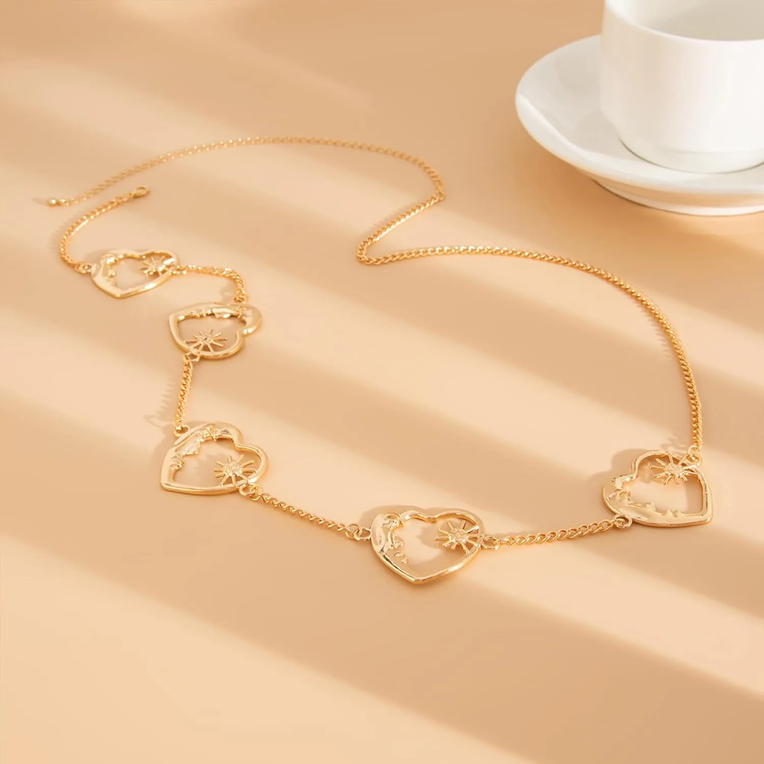 Layered Belly Chain Gold Waist Chains for Women Adjustable Summer Beach Body Jewelry for Dress
