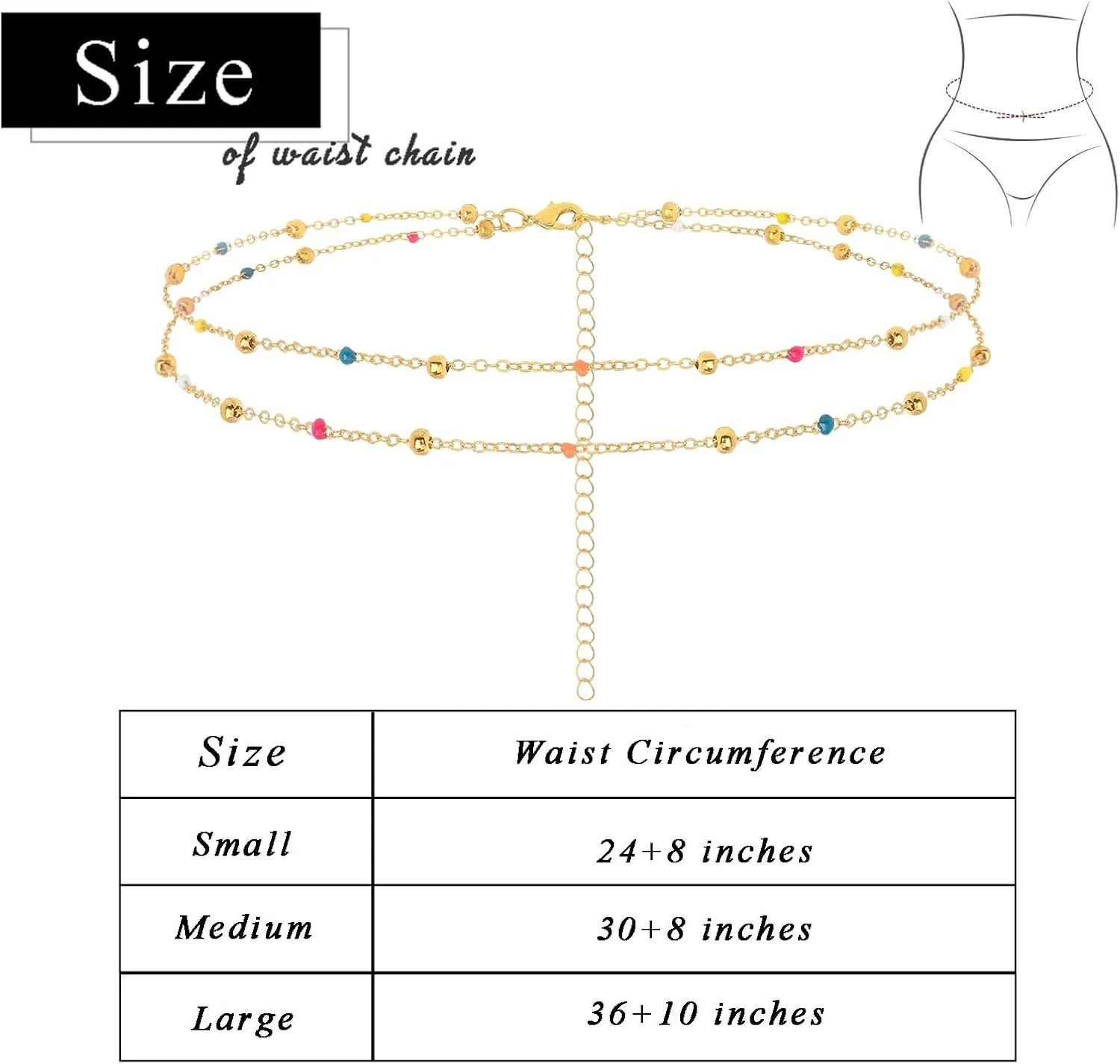 Layered Solar System Waist Chain Universe Planets Belly Chain Colorful Beads Body Chain Jewelry Accessories for Women
