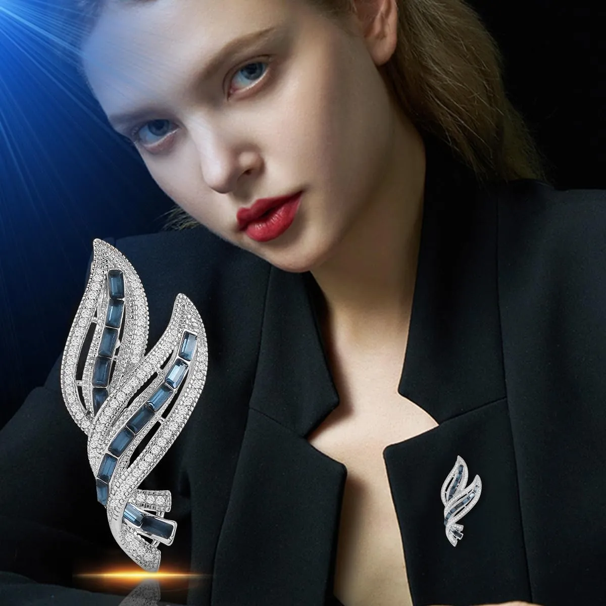 Leaf Leaves Brooch Pin Rhinestone Austrian Crystal Pearl Brooches 18k Gold Plated Lapel Pin Dress Accessories Birthday Graduation Jewelry Gift for Women Men