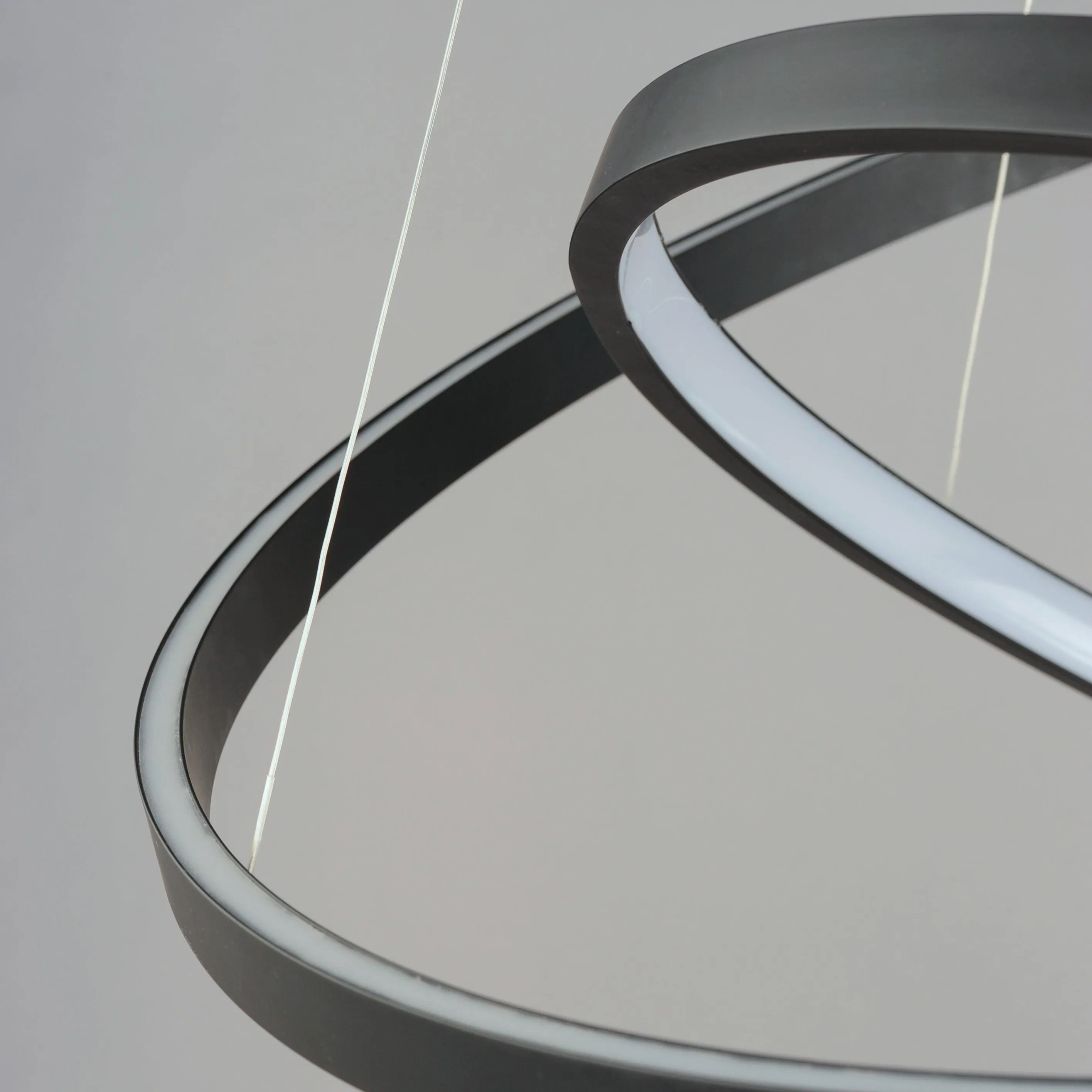 LED Steel 4 Rings Colour Temp Changeable Chandelier
