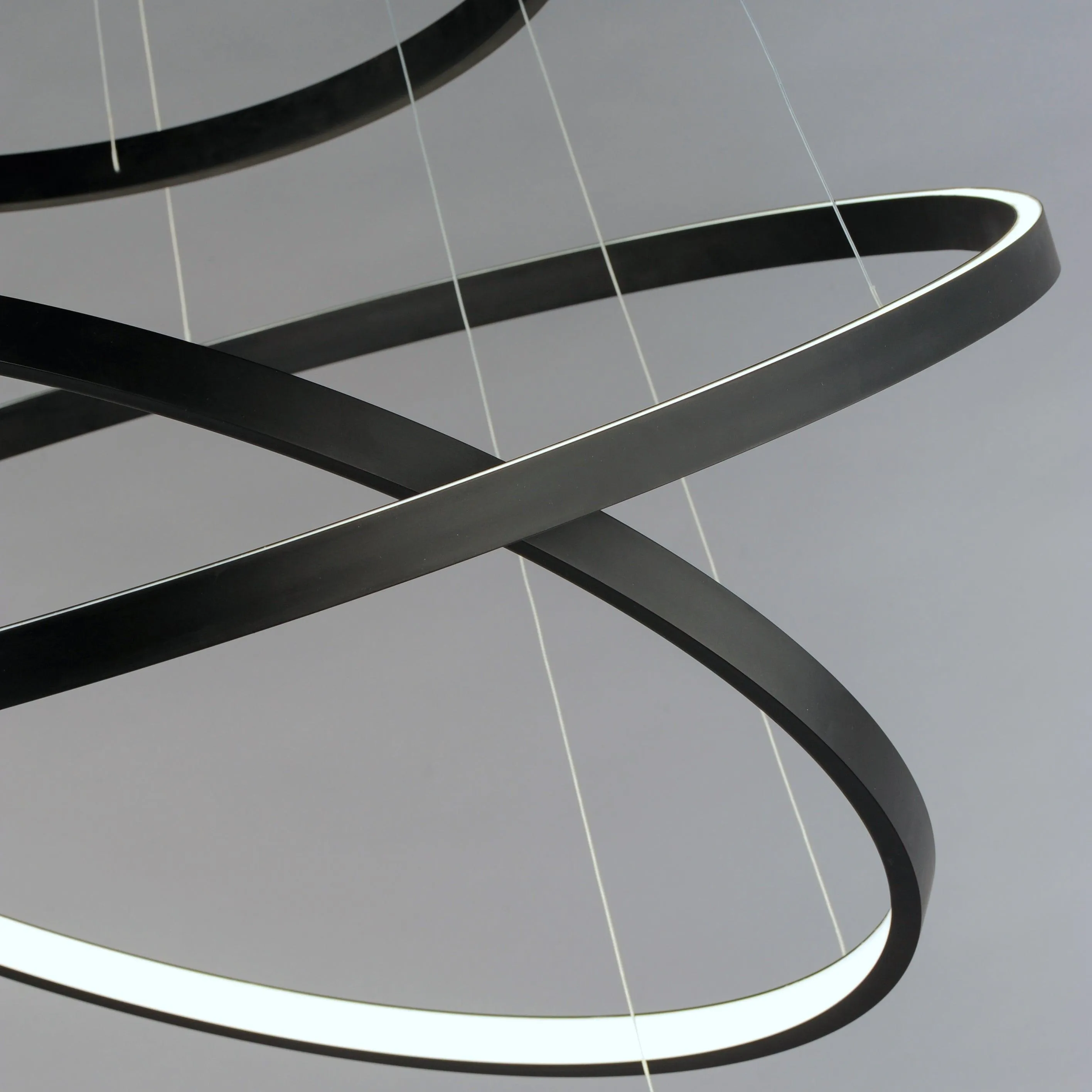 LED Steel 4 Rings Colour Temp Changeable Chandelier