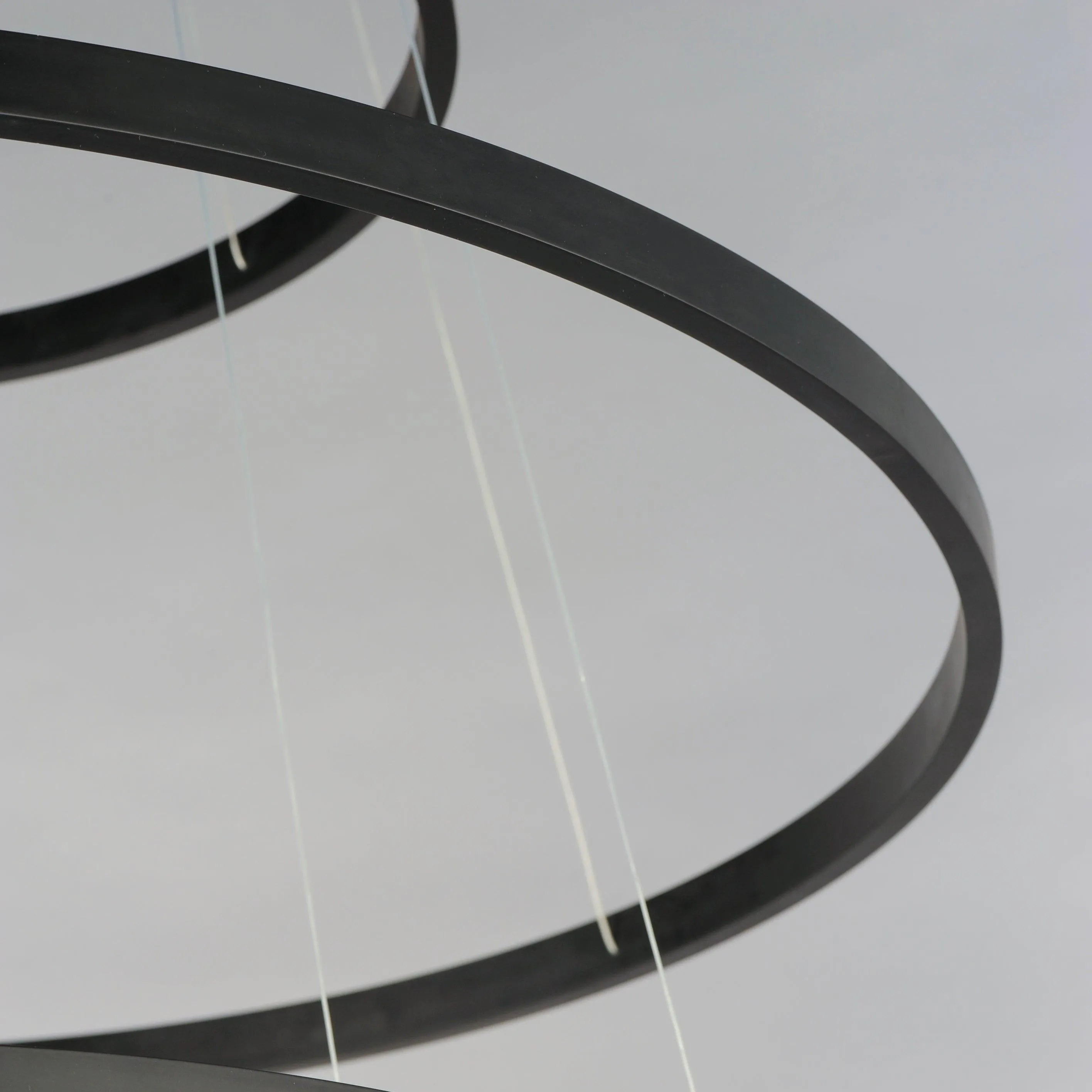 LED Steel 4 Rings Colour Temp Changeable Chandelier
