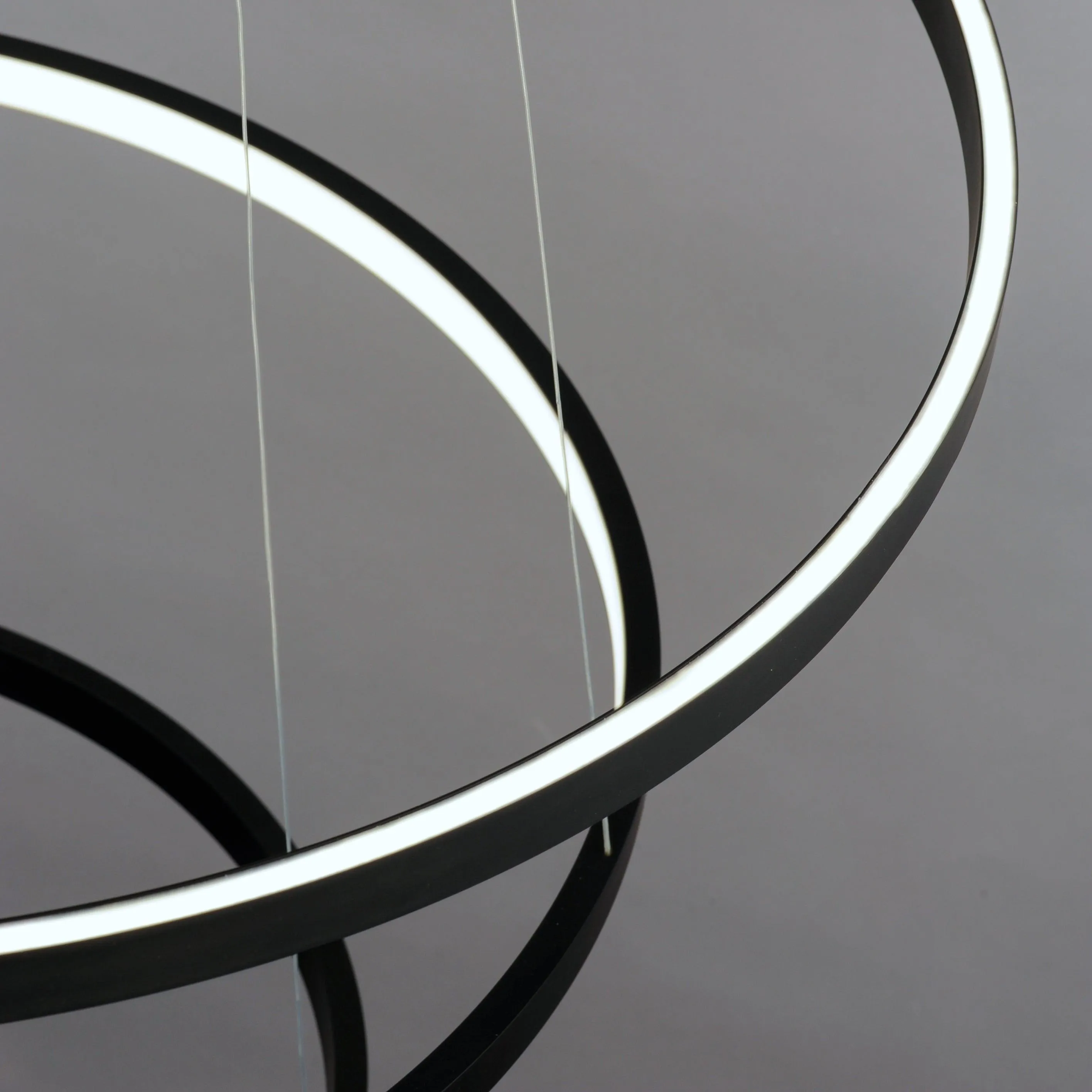 LED Steel 4 Rings Colour Temp Changeable Chandelier