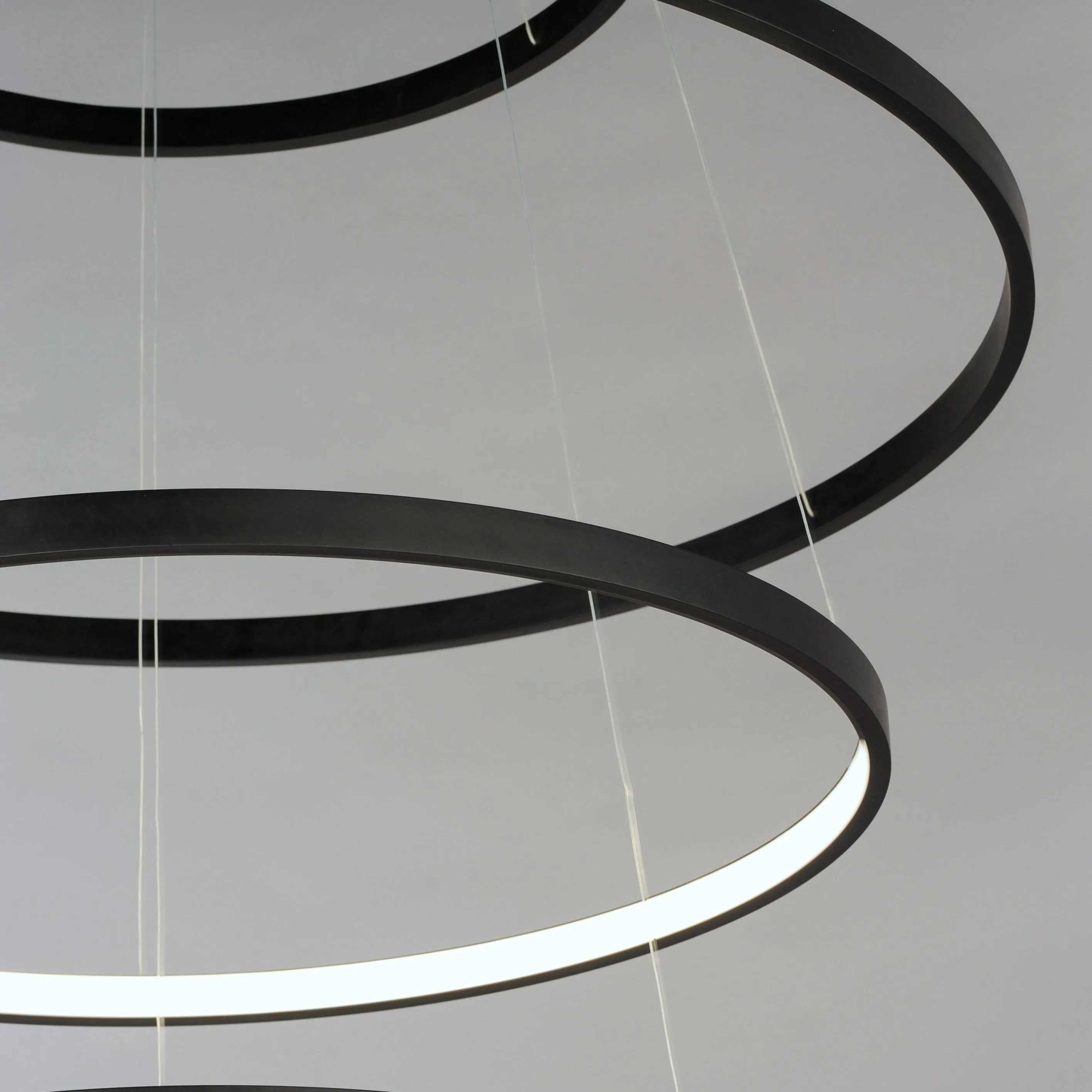LED Steel 4 Rings Colour Temp Changeable Chandelier
