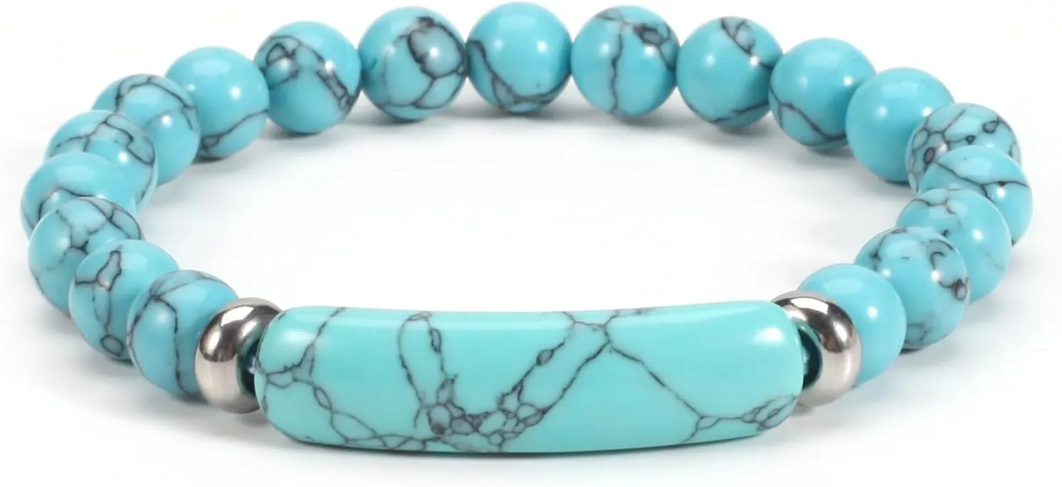 Link Pheromone Bracelet for Women,8mm Moonstone Pheromone Bracelets Rose Quartz Handmade Healing Crystal Beaded Energy Chakra Bracelets Bangle Good Luck Jewelry