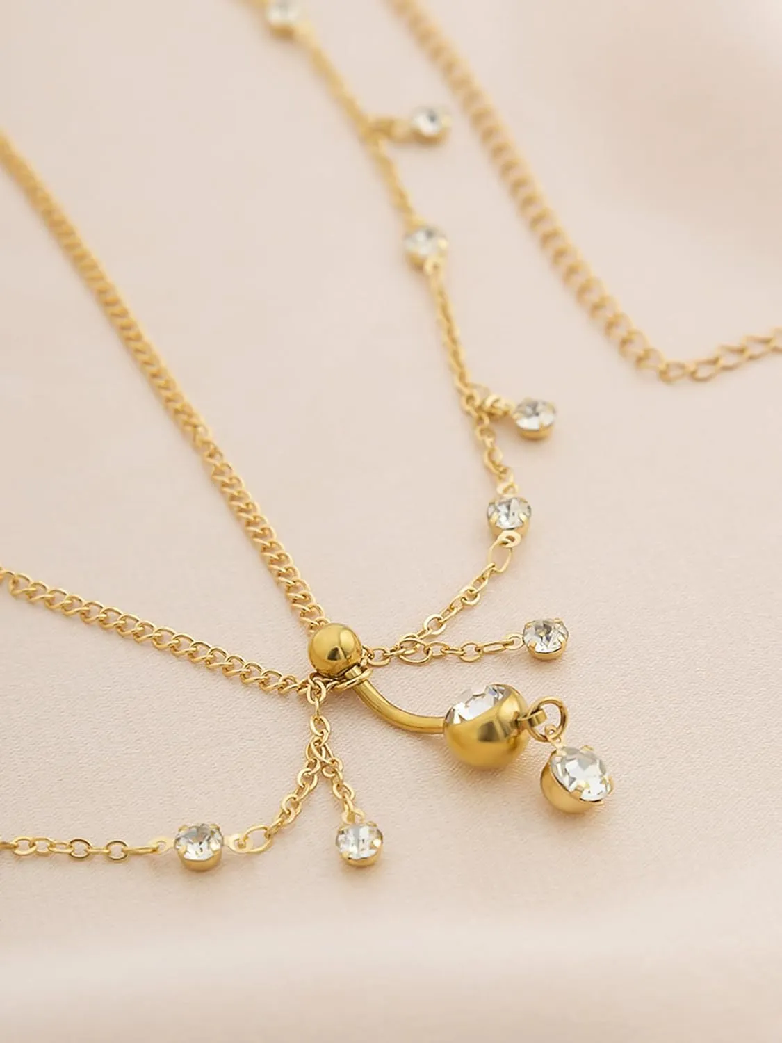 Longita Silver Gold Waist Chain for Women Belly Chain with Belly Rings Layered Stomach Chains Pearl Rhinestone Body Chain Waist Jewelry
