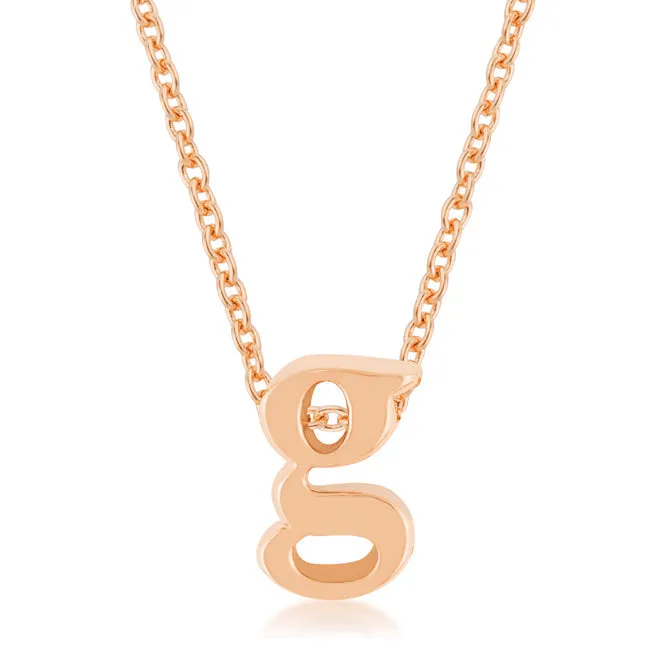 LOVCIA Gorgeous Rose Gold Letter G Necklace