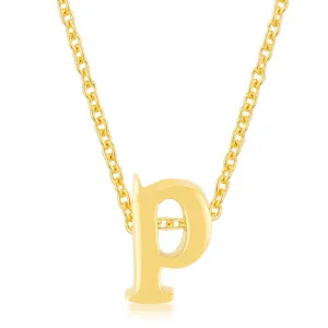 LOVCIA Radiant Gold Tone P Initial Necklace