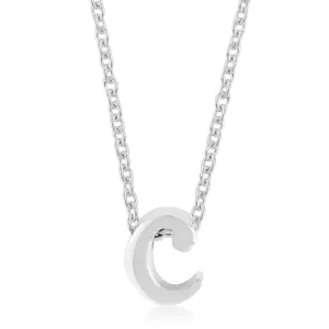 LOVCIA Rhodium Shine Monogram C Necklace